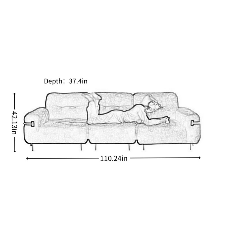 White High-Back Sofa