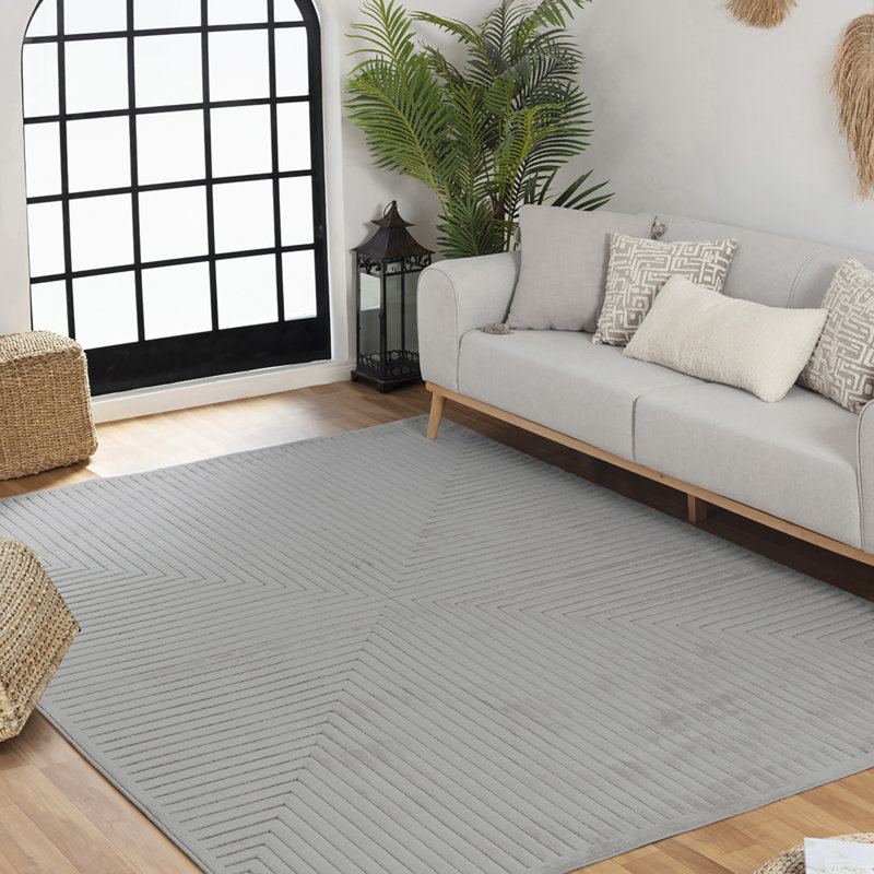 Audraya In- & Outdoor Scandi Modern Boho Grey Area Rug, Rectangle 120 x 170cm