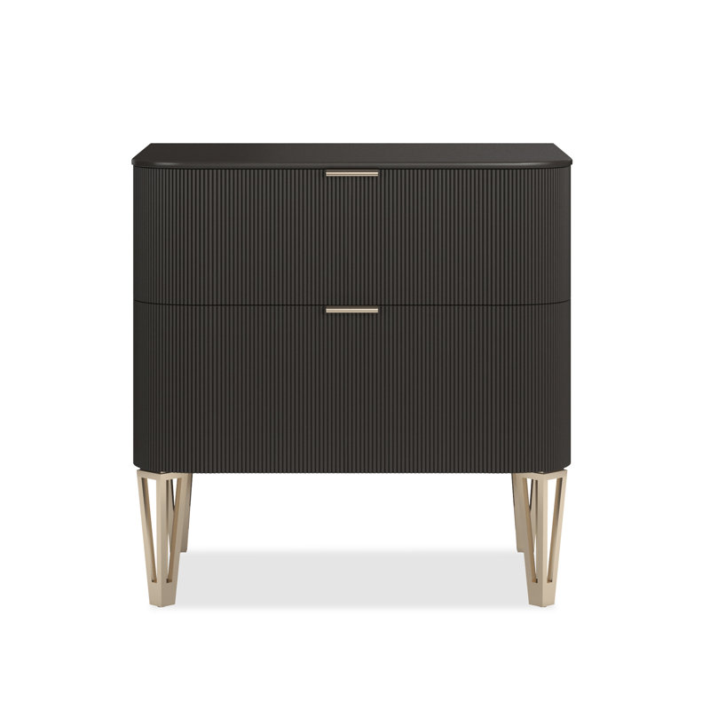 Love 2 - Drawer Nightstand, Dark Chocolate