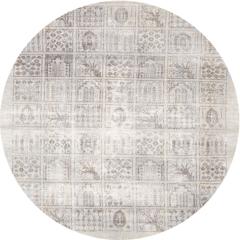 Tapis oriental tissé à la machine Afizah, Rond 6 pi