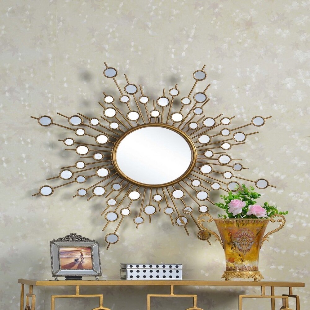 Everly Quinn Metal Flat Wall Mirror | Wayfair