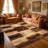 Sepia Abstract Tribal area rugs for Living Room, Soft and Comfortable, Suitable for all seasons, easy to maintain, machine washable Indoor floor mat, Under Table Farmhouse suitable for Bedroom, Dining Room, Study,  Balcony, Home Decor Patio-1007413785