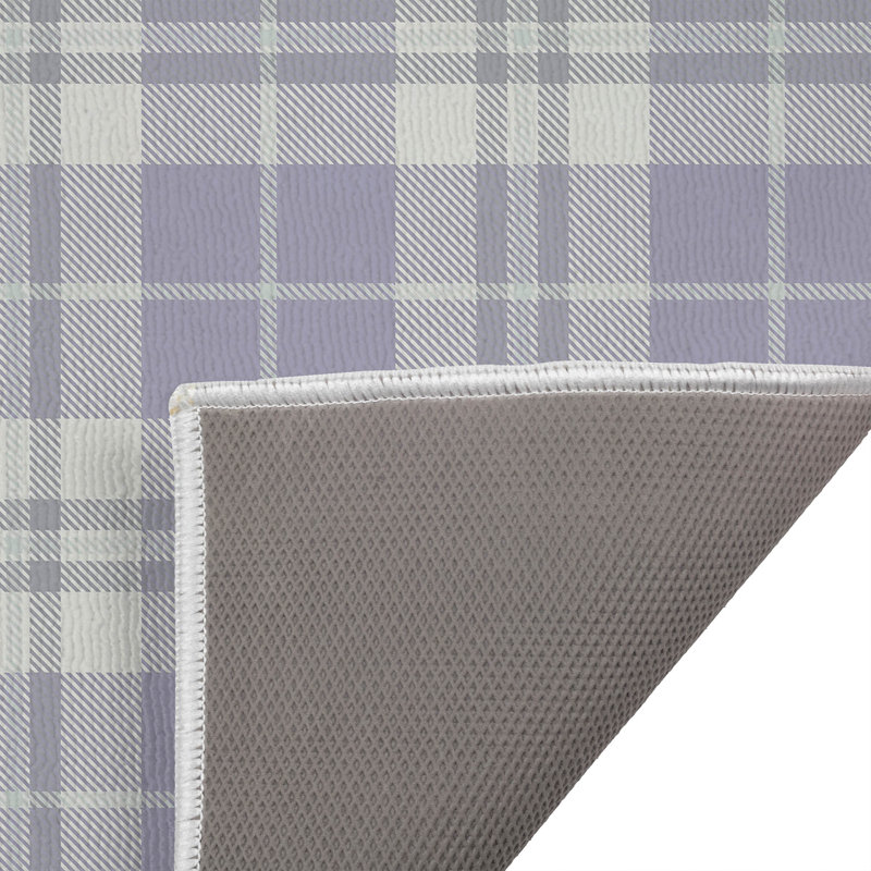 Paillasson Tartan Block, Mauve, L 34 po x L 21 po