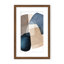 Abstract Blue Brown Blocks by  - Picture Frame Painting on Paper-131284576-81387084-131292263