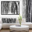 «Snowy Forest Black and White», reproduction de photo sur toile-26690861