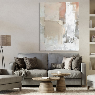 Toile abstraite Subtle Blush, design par Riley B