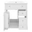 Meuble-lavabo de 30 pouces avec comptoir de lavabo, armoire avec porte et 2 tiroirs, panneau de fibres à densité moyenne et fabrication en bois massif