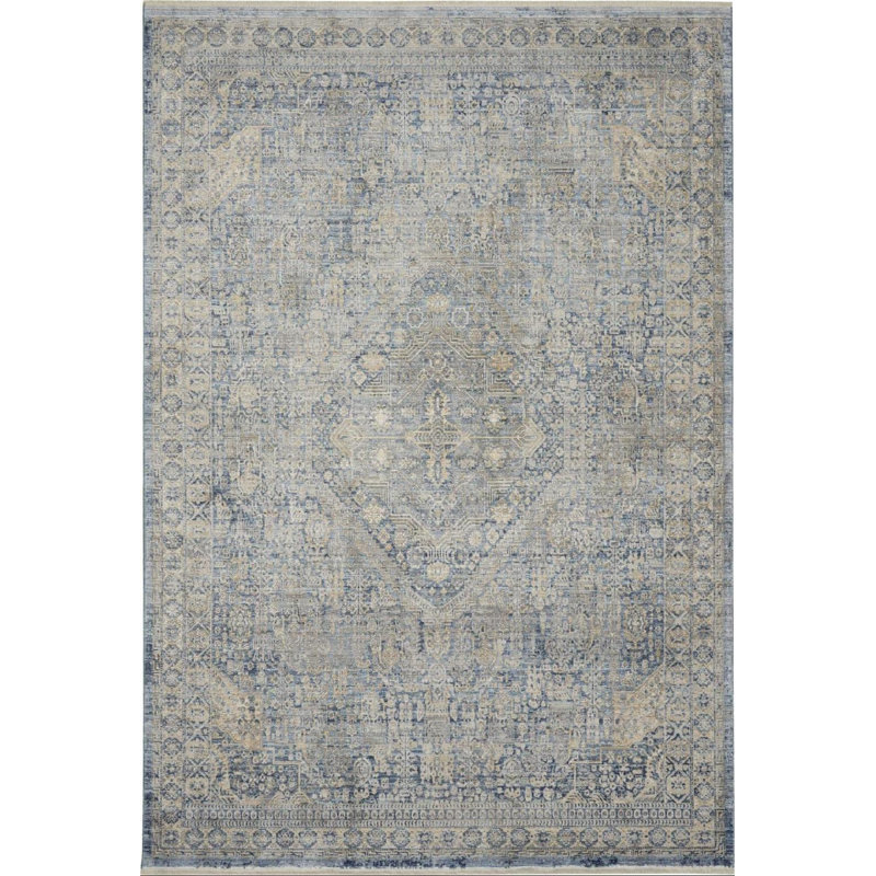 Tapis oriental bleu Craignamaddy, Rectangle 5 pi 3 po x 7 pi 9 po