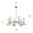 Phix 12-Light Steel Greige and White Adjustable Chandelier-1052703385