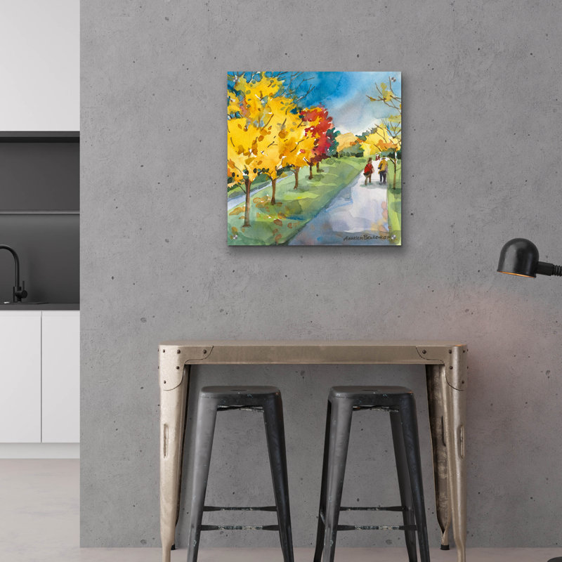 «Strolling» par Annelein Beukenkamp, art mural en verre acrylique, H 24 po x l 24 po x P 0,2 po