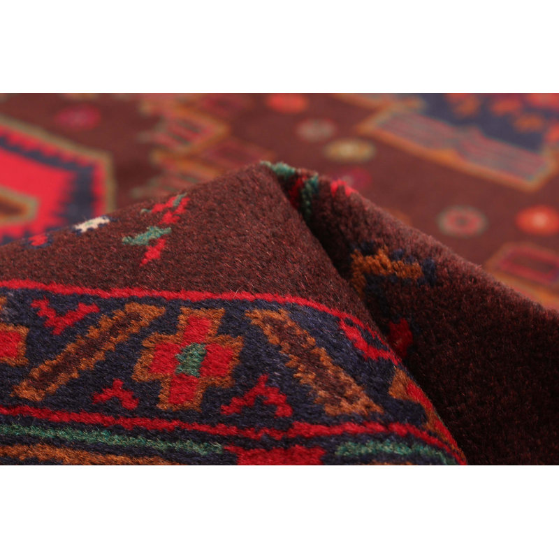 Tapis brun foncé Teimani 3 pi 9 po x 6 pi 4 po