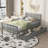 Wood Platform Bed with Guardrails on Both Sides and Two Storage Drawers-397241833-393769954