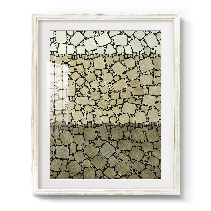 Bedrock I - Impression encadrée, H 28,5 po x l 20,5 po, Blanc