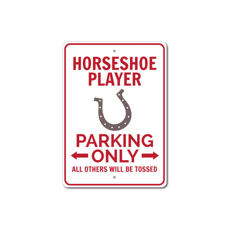 Enseigne de jeu Horseshoe, H 14 po x l 10 po x P 0,04 po