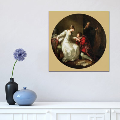 Abelard Soliciting The Hand Of Feloice by Angelica Kauffmann - Wrapped Canvas Print
