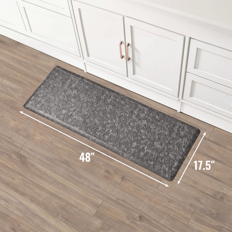 Embossed Soothing Comfort Anti-Fatigue Mat, Dark Gray, Rectangle 1'5.5" x 4'
