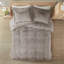 Ensemble d'édredon à poil long double / grand-131468463-131468466