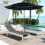 Parasol automatique d'extérieur à 3 niveaux pour terrasse - Bleu marine. Matériau en aluminium, housse 180G, sans cadre de jardin, auvent respirant,-420511172