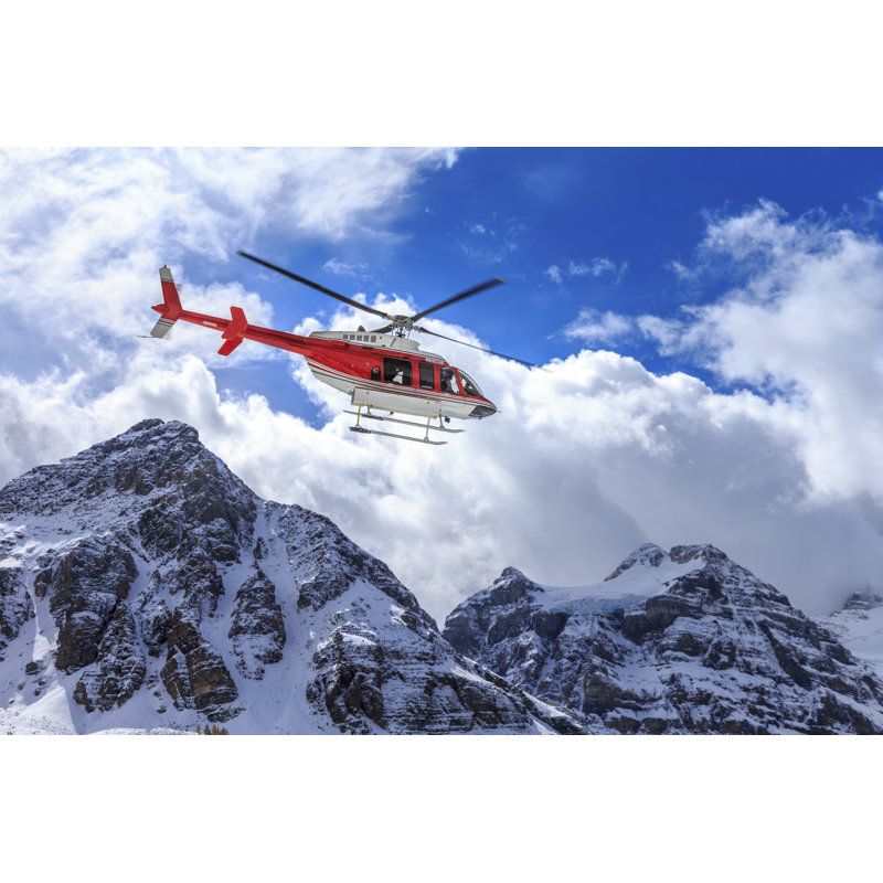 Helicopter At Assiniboine Lodge by Spondylolithesis - Wrapped Canvas Print, 81cm H x 122cm W x 3.8cm D