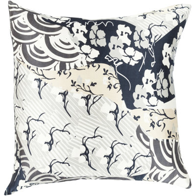 Geisha Silk Floral Throw Pillow