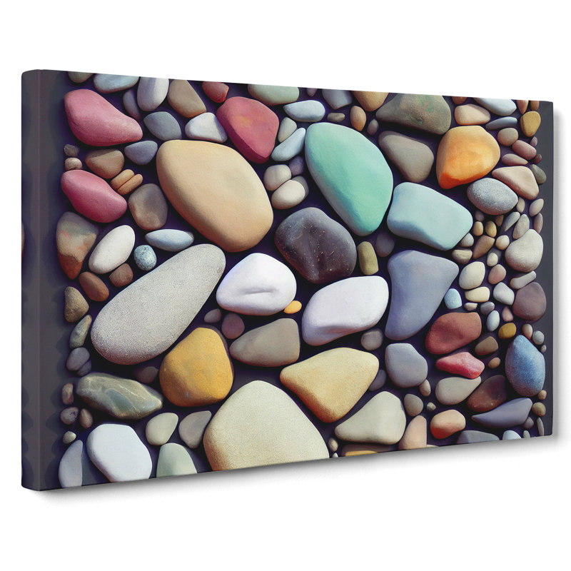 Beauteous River Pebbles - Wrapped Canvas, 40cm H x 60cm W x 3cm D