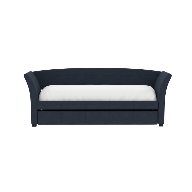 Lit de jour rembourré avec couchette Sliffe, Bleu