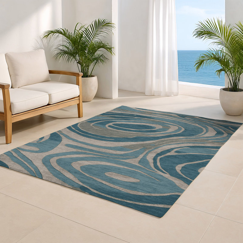 Tapis gris abstrait intérieur et extérieur, Rectangulaire 2 pi x 3 pi