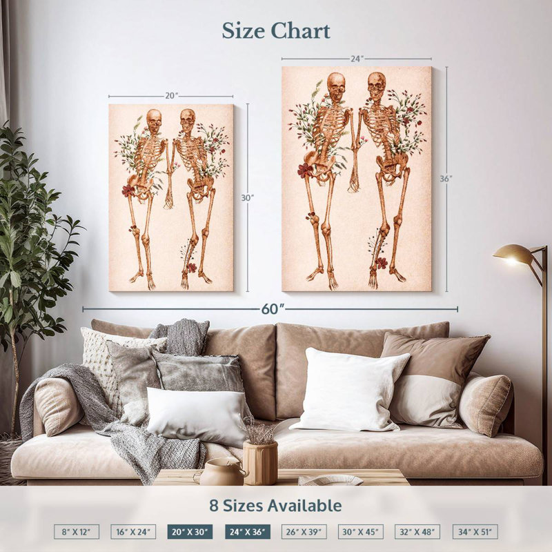 Keiri Skeleton Couple, 36" H x 24" W