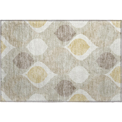 Premium Machine Washable Lisse Beige Rug