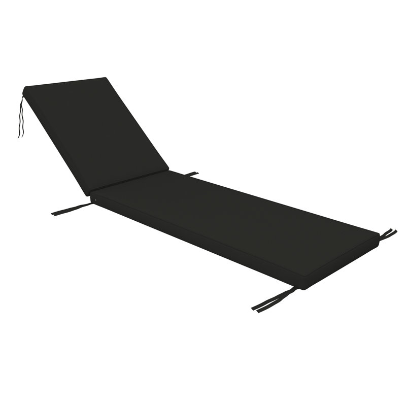 Sunbrella® Outdoor Chaise Cushion, 24" W x 73" D, Sunbrella® Canvas Black