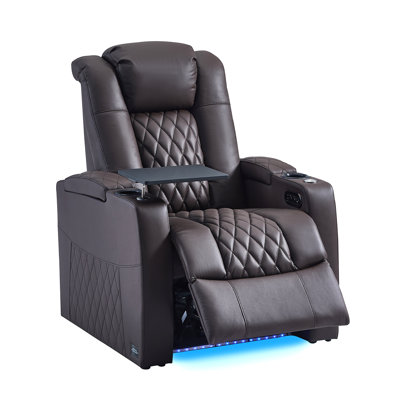 Fauteuil de cinéma en cuir Wrought Studio ™