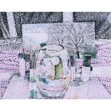 Snow And Pear Trees Painting by Nancy Staub Laughlin