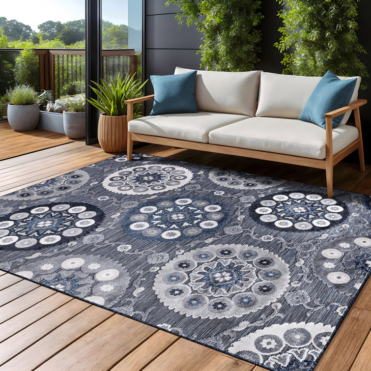 Chartier Navy Indoor/Outdoor Rug
