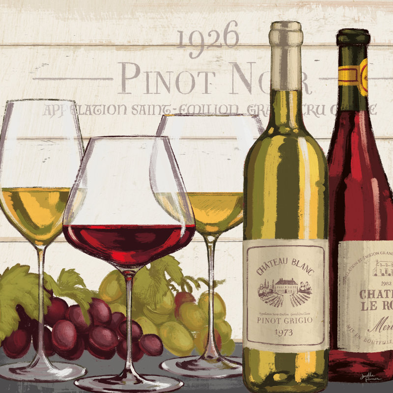 Dégustation de vin III, H 30 po x l 30 po