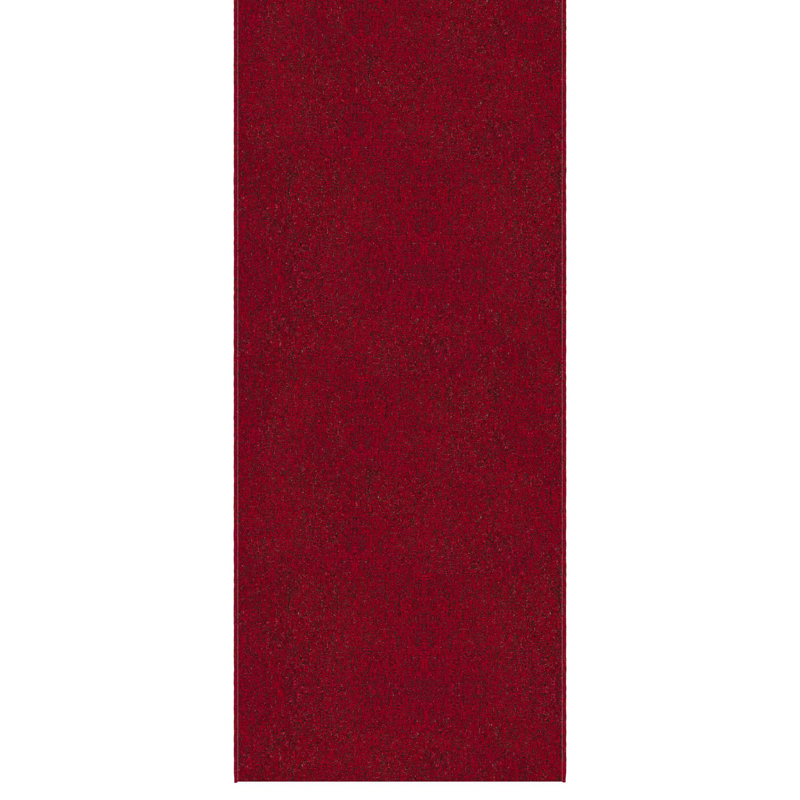 Oscar Custom Cut Non-Slip Rubberback Extra Long Hallway Runner Rug for Kitchen, Living Room, Bedroom, Red, Runner 2'7" x 46'