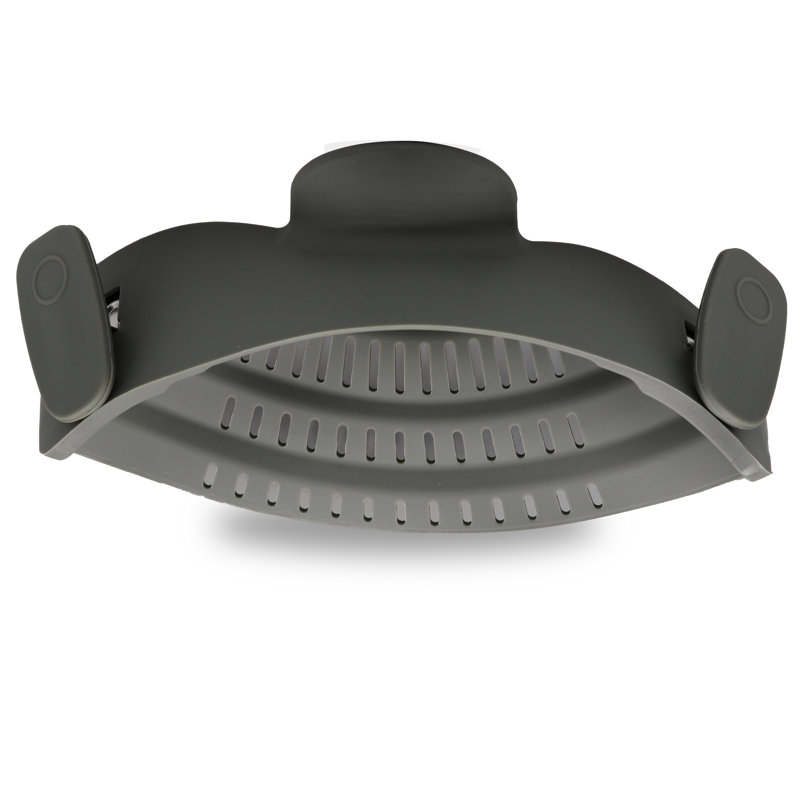 Cheer Collection Silicone Colander, Grey