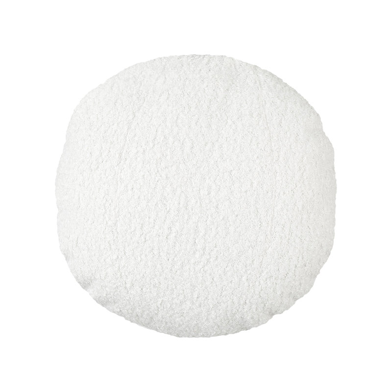 RUTABAGA Circular Throw Cushion, White 