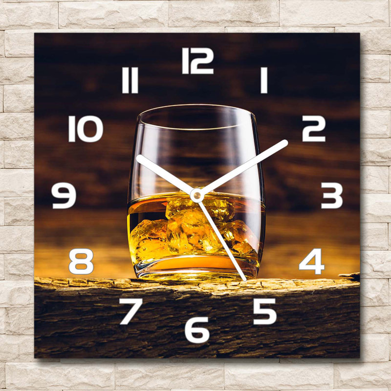Ilakkiyen Glass Wall Clock, White/Yellow