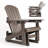 Hdpe 3-Position Adjustable Adirondack Glider Chair Set Of 2, Hdpe Adirondack Chairs Set Of 2, Plastic Outdoor Chairs- Looks Exactly Like Real Wood-971957761