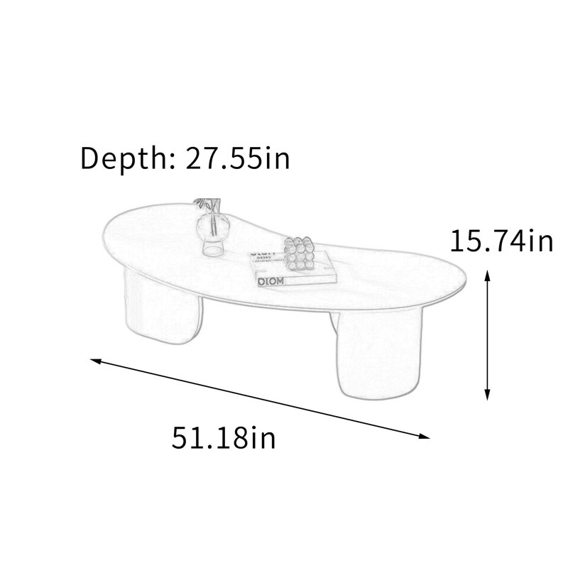 Haynie, H 15,74 po x l 51,18 po x P 27,55 po, Blanc/Crème, Solid