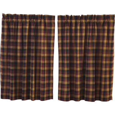 Drancy Cotton Plaid Cafe Curtain