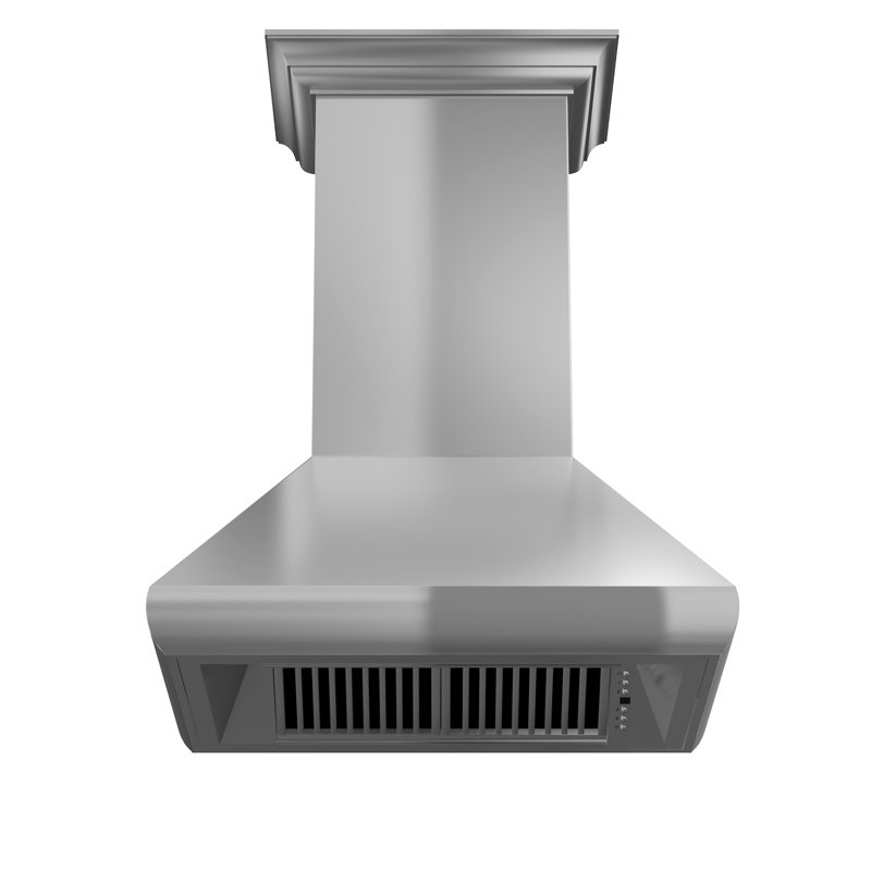30" Professional 500 CFM Convertible Wall Mount Range Hood in Stainless Steel, 36"