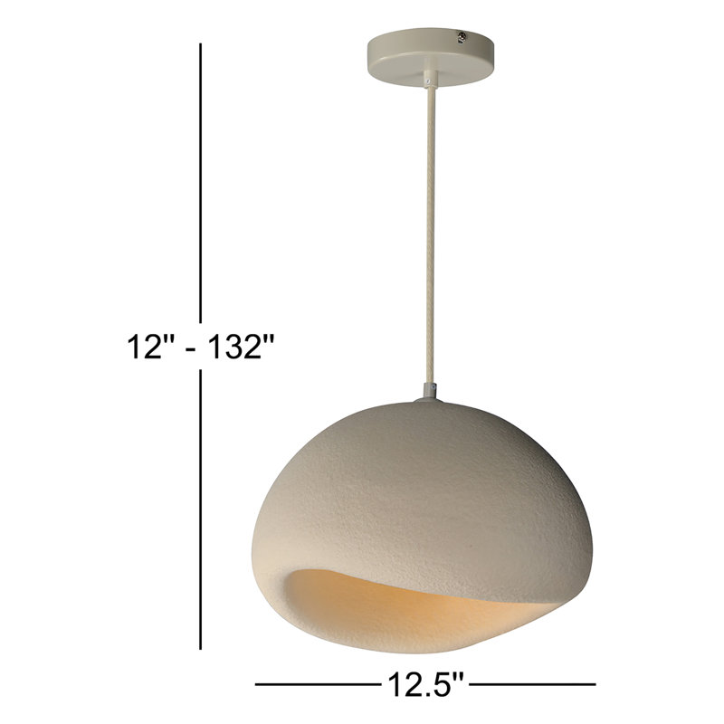 Moeraki-Single Pendant, 12" H x 12.5" W x 12.5" D