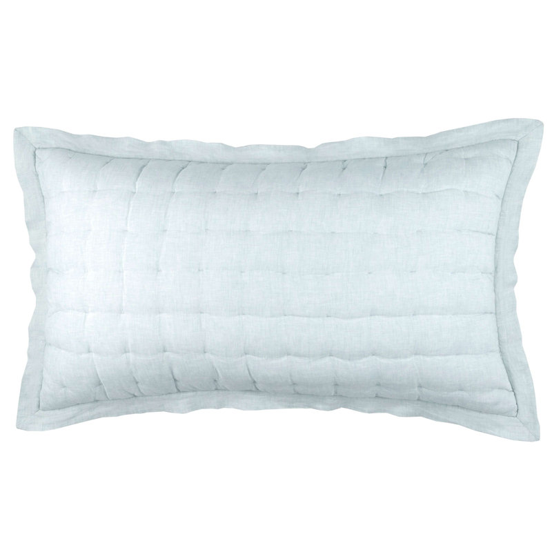 Lush Linen Puff Sham, King, Sky