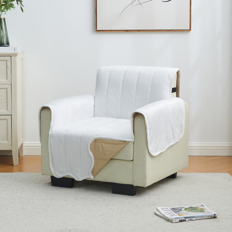 Protecteur de mobilier en velours ultra doux, Polyester blanc