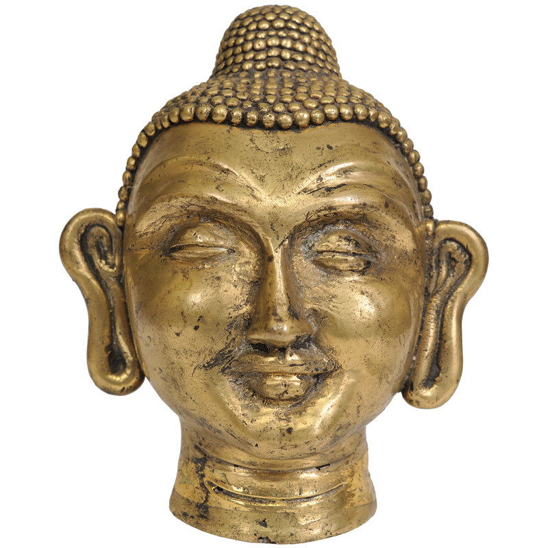 Tête de bouddha tribal en laiton