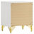 Chesney White 2-Drawer Nightstand Bedside Table