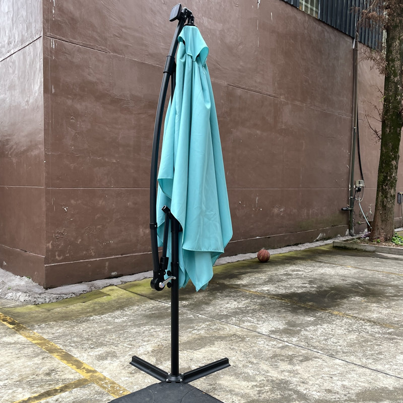 Parasol Taibah avec contrepoids inclus, Turquoise