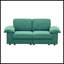 Canapé compact en velours vert 78,74 pouces avec rangement caché