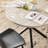 5-Piece Modern Round Dining Set, 39" Grey Stone Pattern Table with 4 Grey Faux Leather Chairs-171070406-171070401